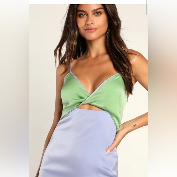 Lulu’s cut out color-block midi dress NWT - Picture 2 of 5